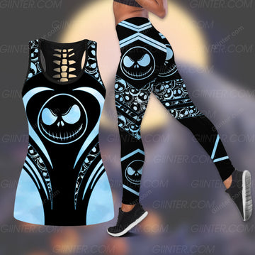 Blue JS Faces Women Tank Top & Legging GINNBC95136