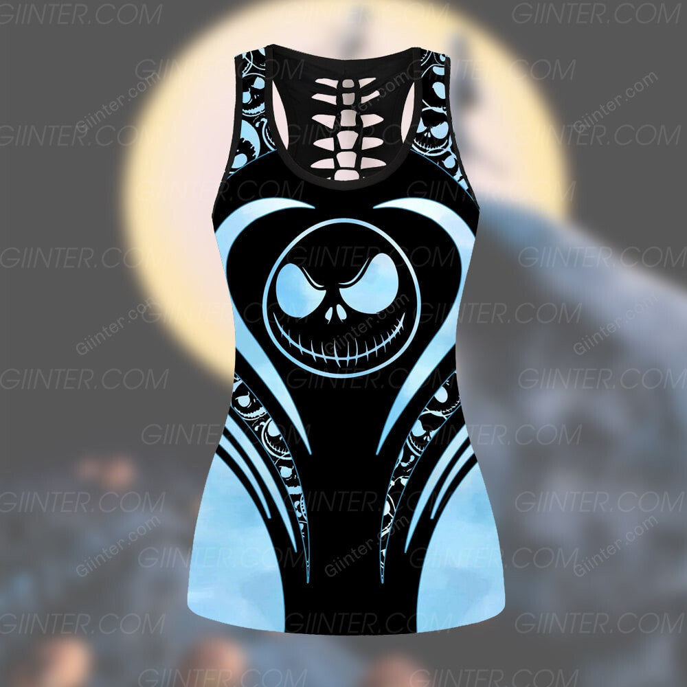 Blue JS Faces Women Tank Top & Legging GINNBC95136