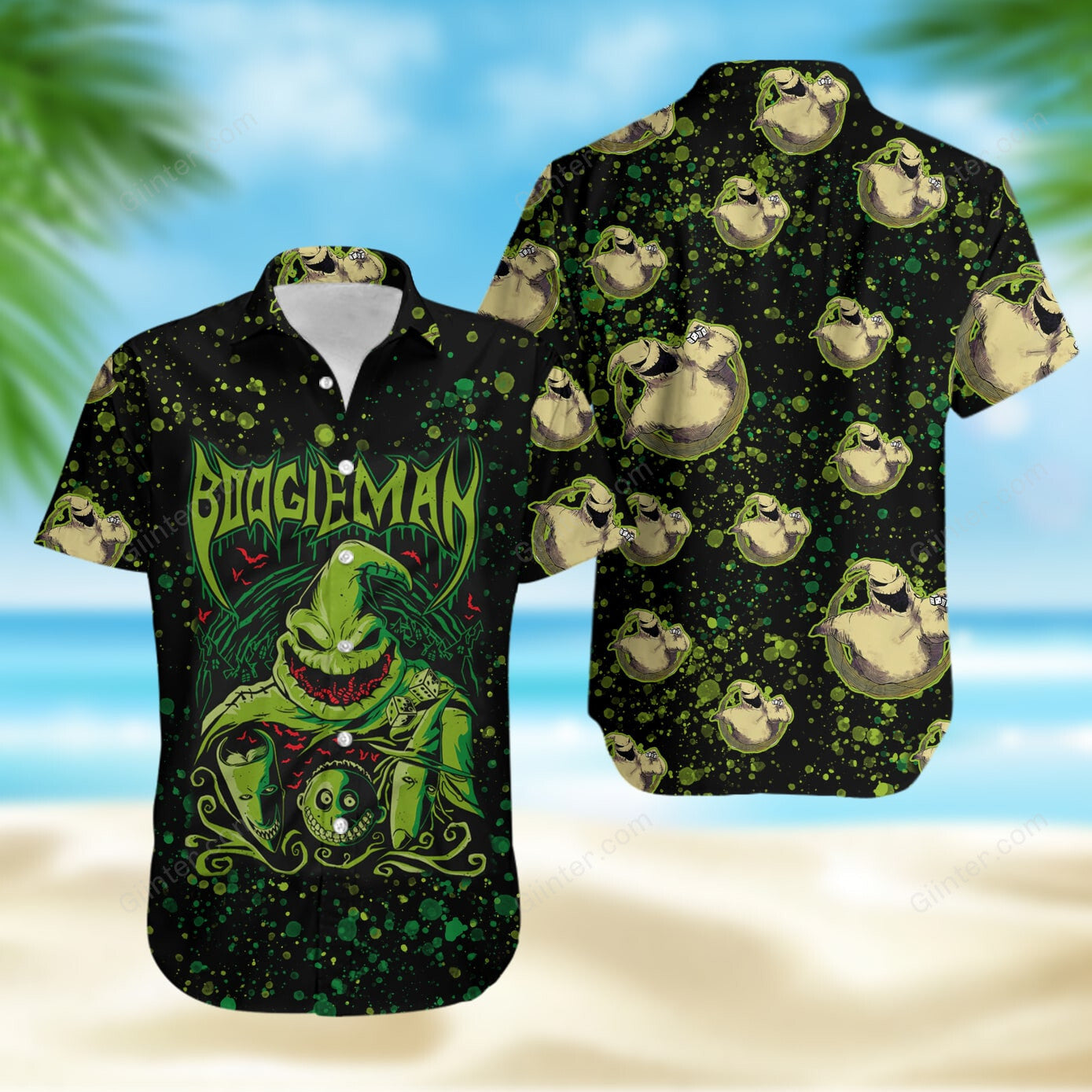 Boogieman Hawaiian Shirt & Beach Shorts Set GINNBC84720