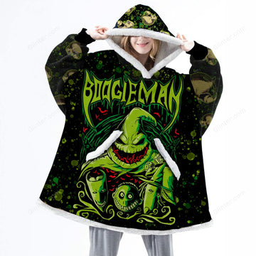 oogieman fleece hoodie blanket