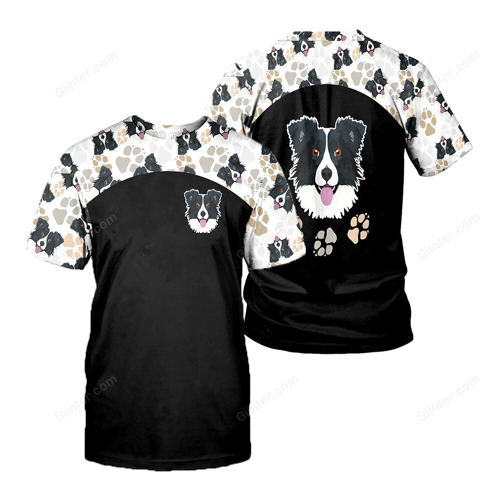 Border Collie 3D All Over Printed Shirts For Men And Women 04