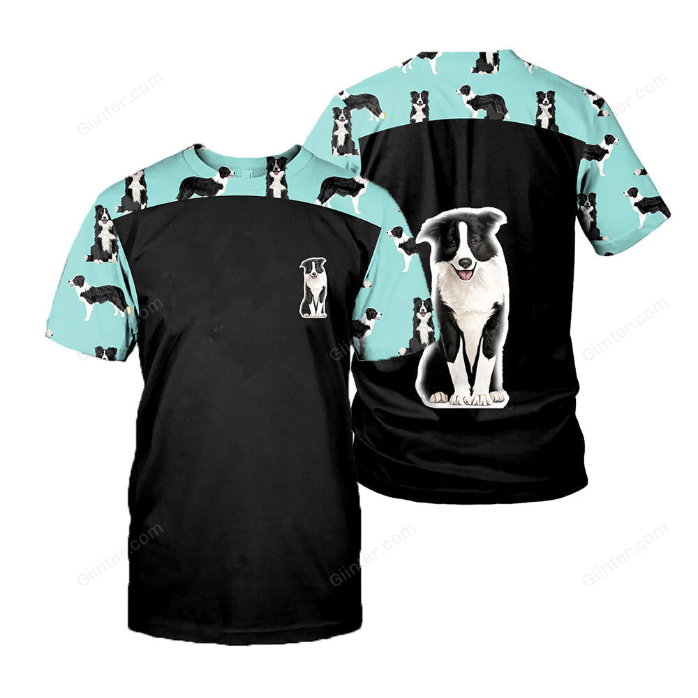 Border Collie 3D All Over Printed Shirts For Men And Women 13