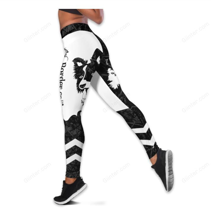 Border Collie Tattoo Women Tank Top & Legging 05