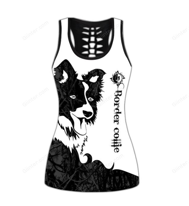 Border Collie Tattoo Women Tank Top & Legging 05