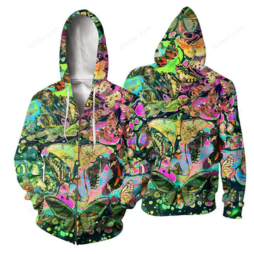 Butterfly 3D All Over Printed Shirts For Men And Women