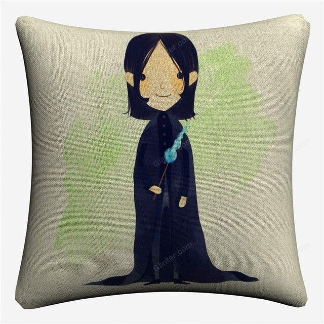 Cartoon Characters Decorative Cotton Linen Cushion Cover Harry 45x45cm For Sofa Chair
