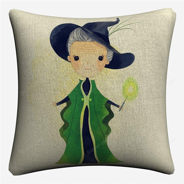 Cartoon Characters Decorative Cotton Linen Cushion Cover Harry 45x45cm For Sofa Chair