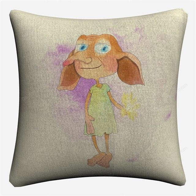 Cartoon Characters Decorative Cotton Linen Cushion Cover Harry 45x45cm For Sofa Chair
