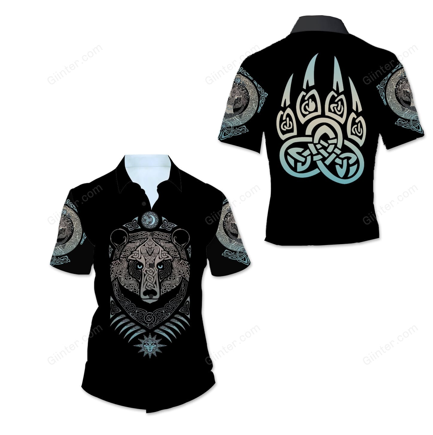 Celtic Bear Tattoo 3D All Over Printed Shirts For Men And Women 109