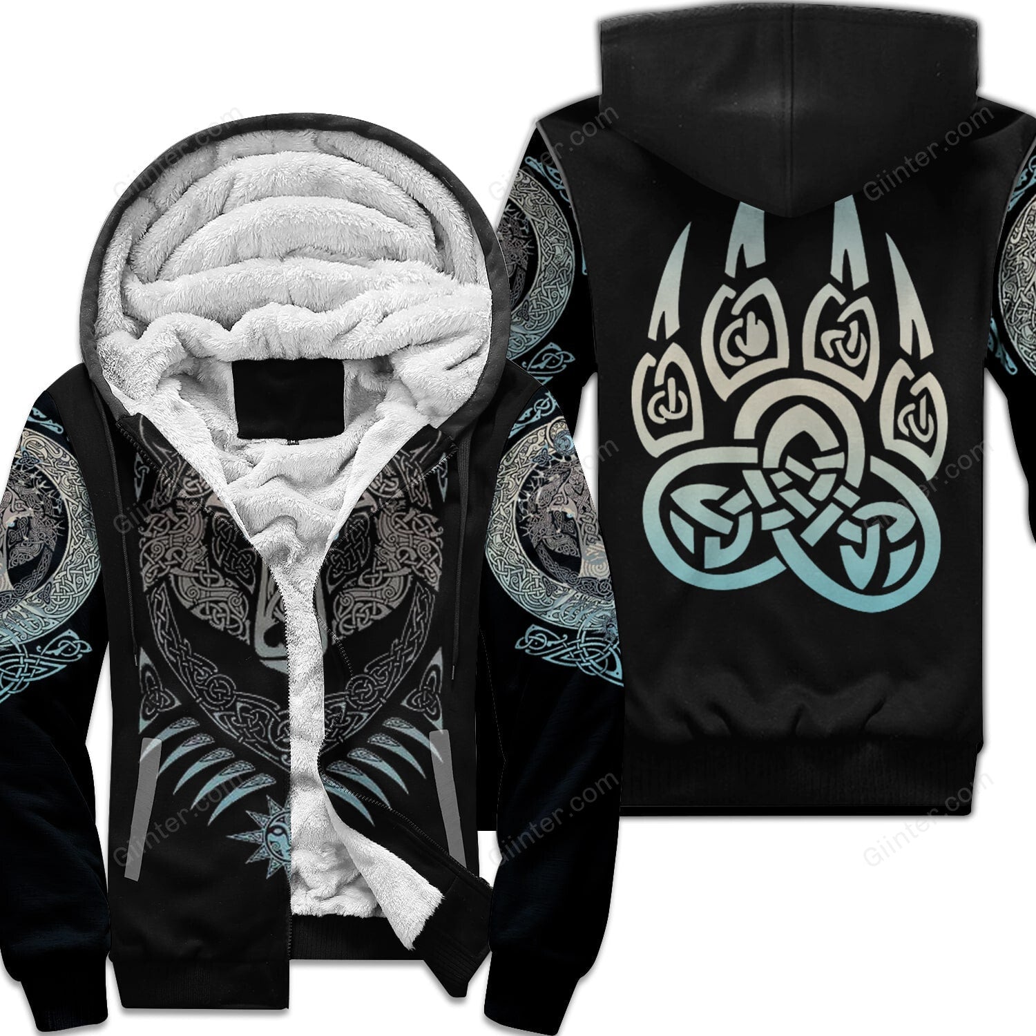 Celtic Bear Tattoo 3D All Over Printed Shirts For Men And Women 109