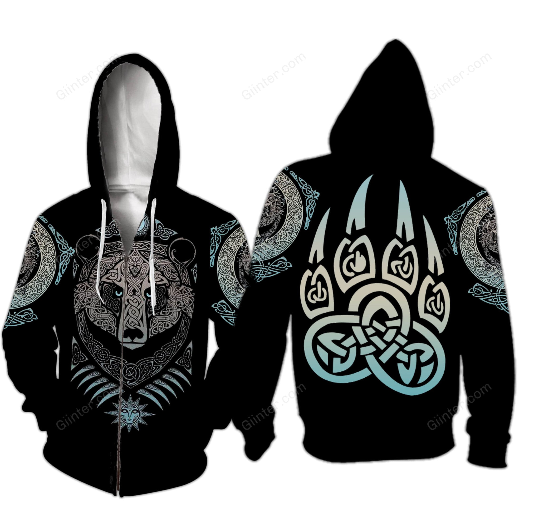 Celtic Bear Tattoo 3D All Over Printed Shirts For Men And Women 109