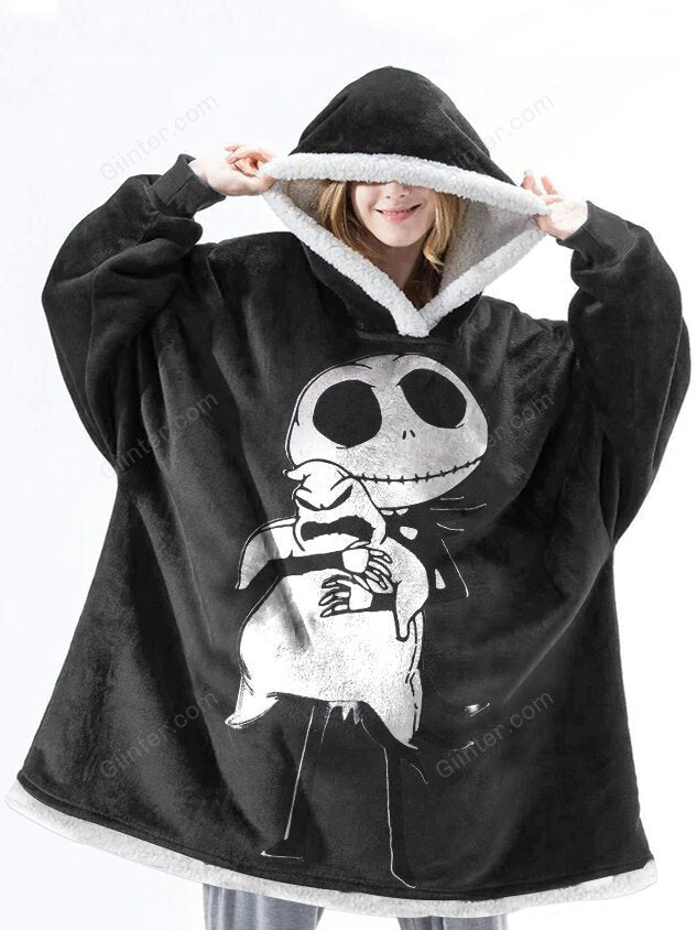jack skellington blanket hoodie