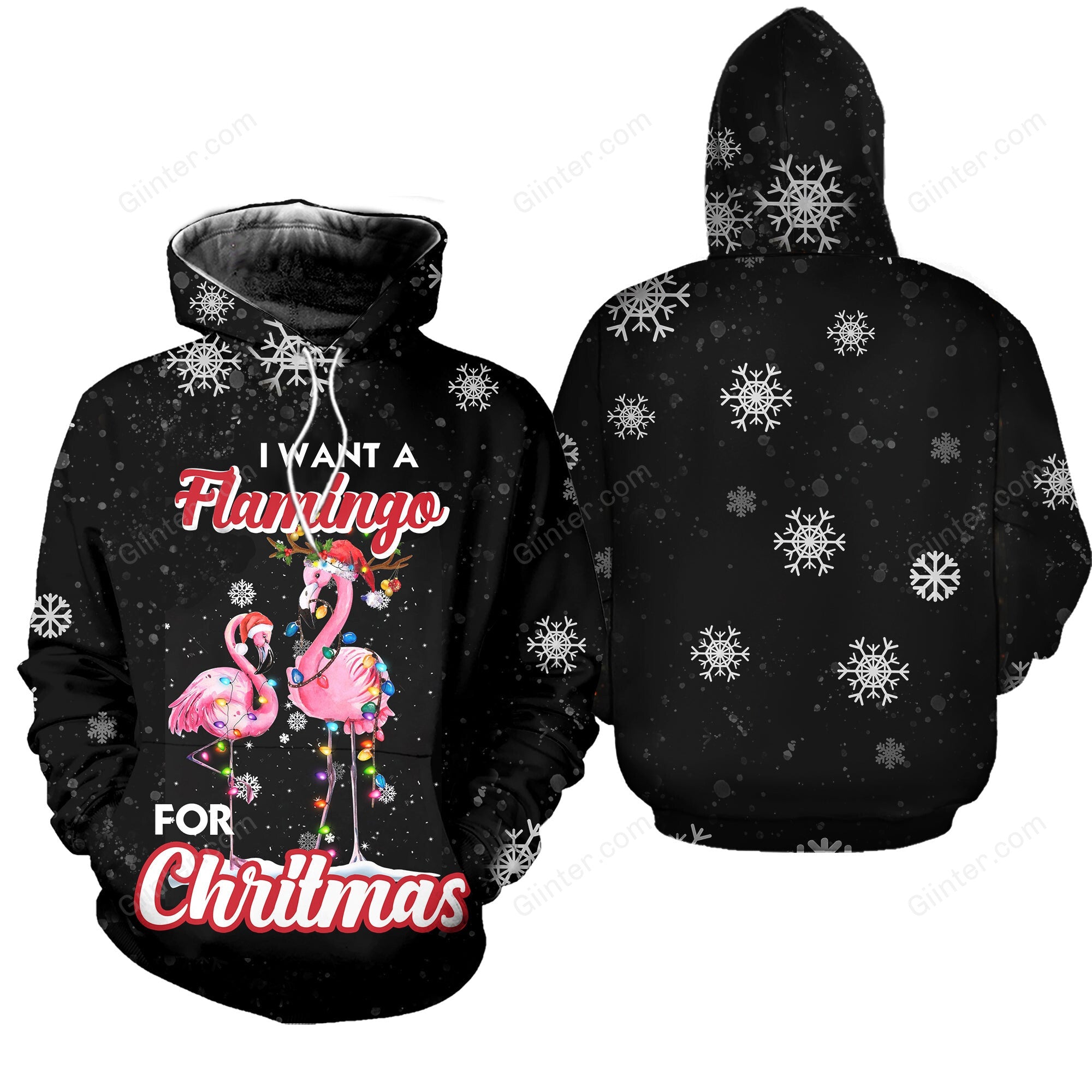 Christmas Flamingo Combo Hoodie & Legging 61