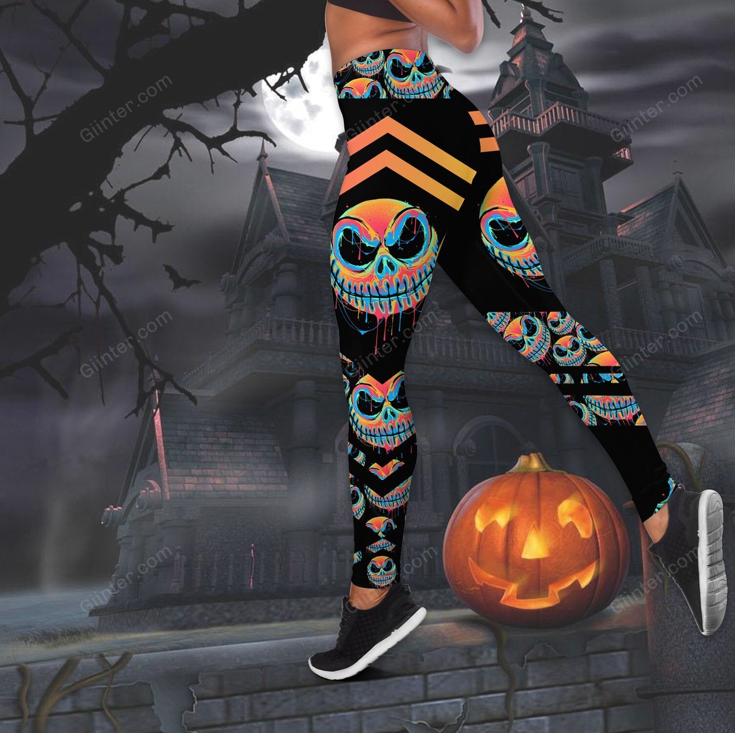 Color Jack Skellington Women Tank Top & Legging GINNBC78536