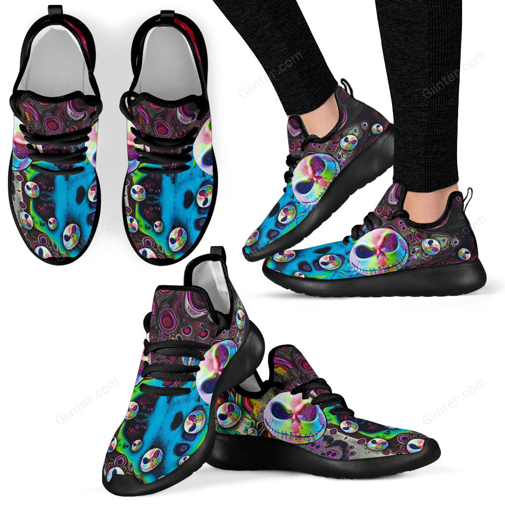 Color Jack Skellington Unisex Mesh Sneakers
