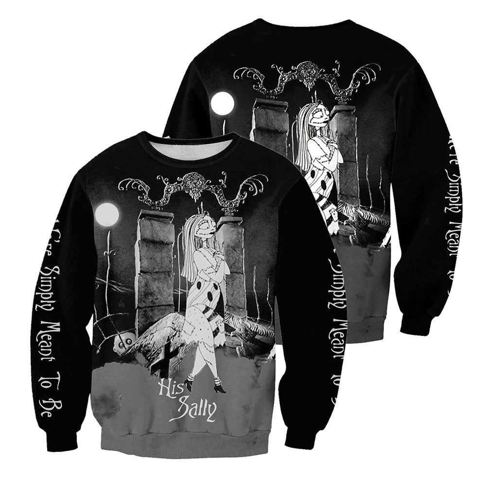 Couple Shirts - Jack Skellington & Sally " We're Simply Meant To Be'