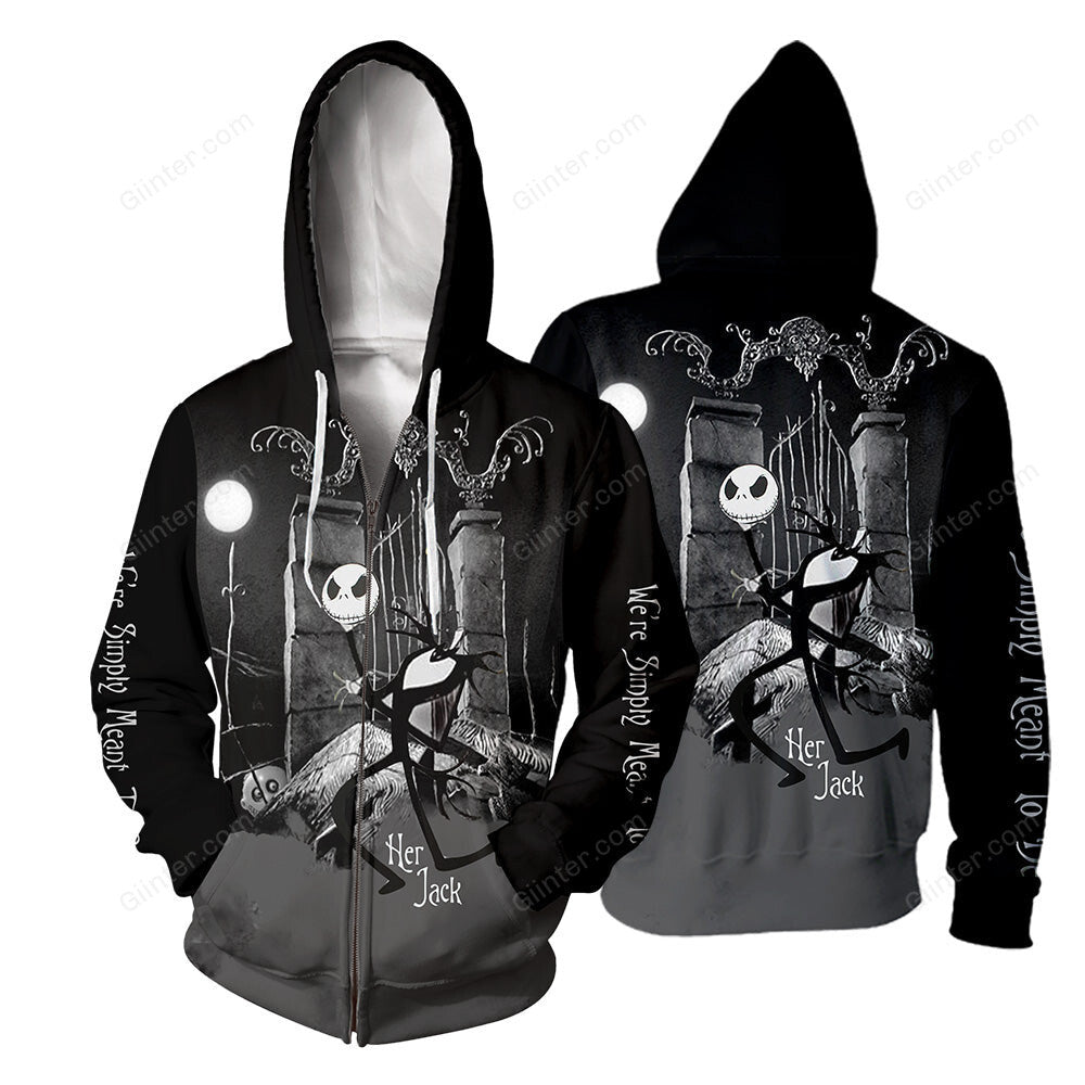 Couple Shirts - Jack Skellington & Sally " We're Simply Meant To Be'