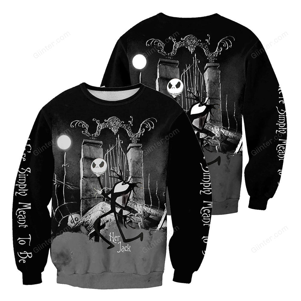 Couple Shirts - Jack Skellington & Sally " We're Simply Meant To Be'