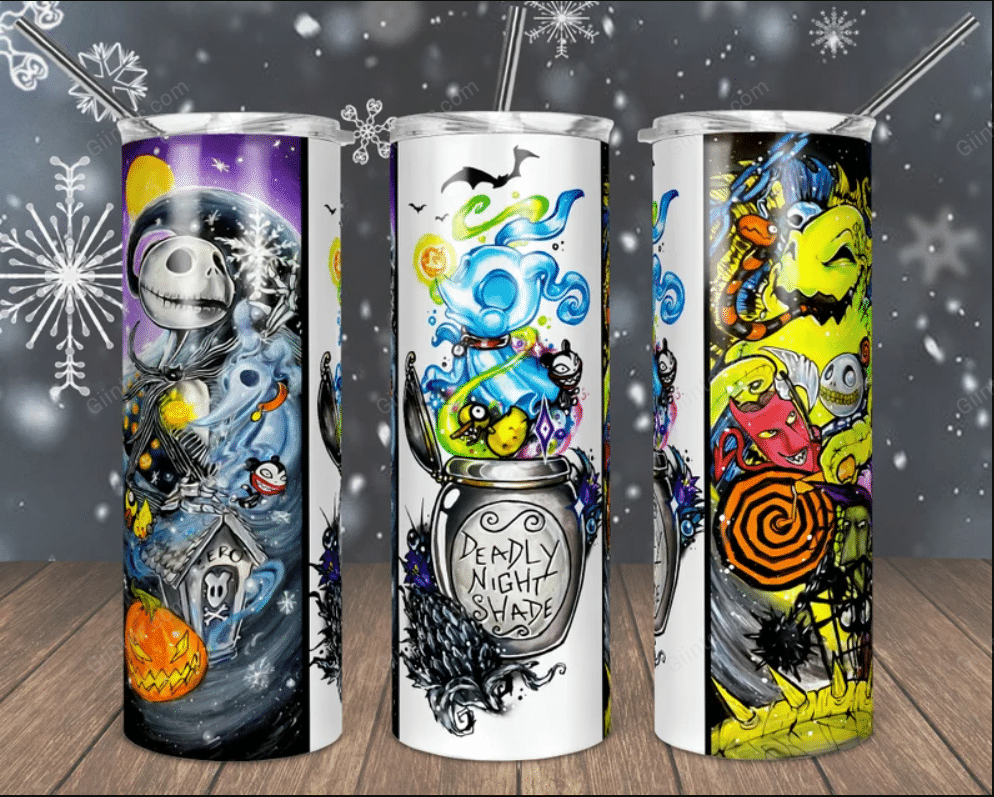 Cute Nightmare Before Christmas Skinny Straight Tumbler GINNBC91146