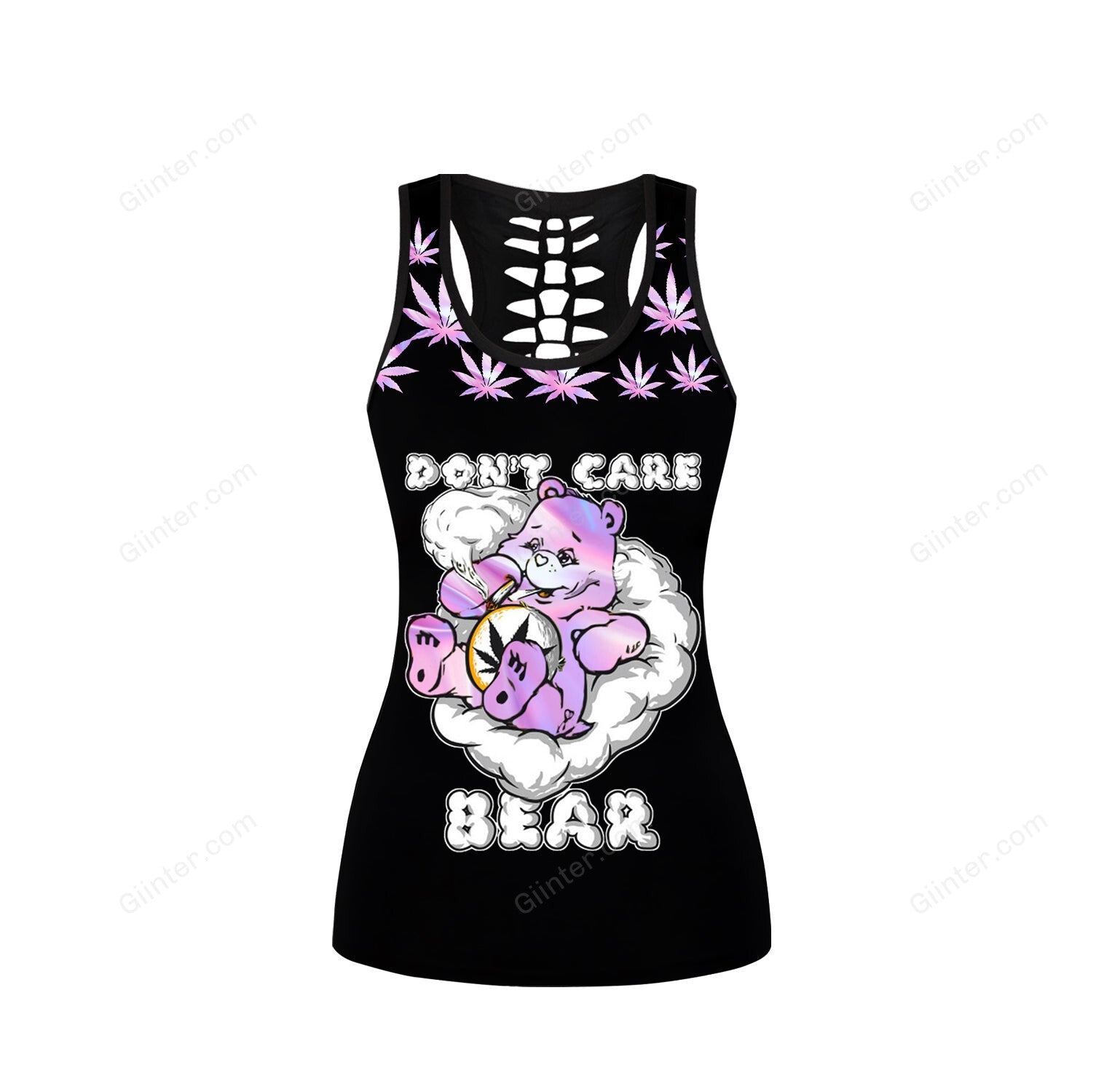 Don't Care Bear Women Tank Top & Leggings 03