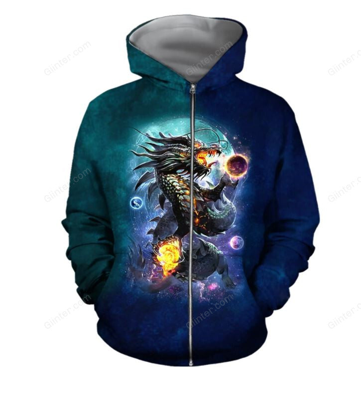 dragon zip hoodie