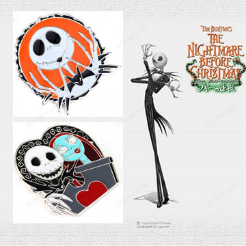 Enamel Brooch Pumpkin Skeleton Jack Mickey Maid Sally Pins Laples Jewelry