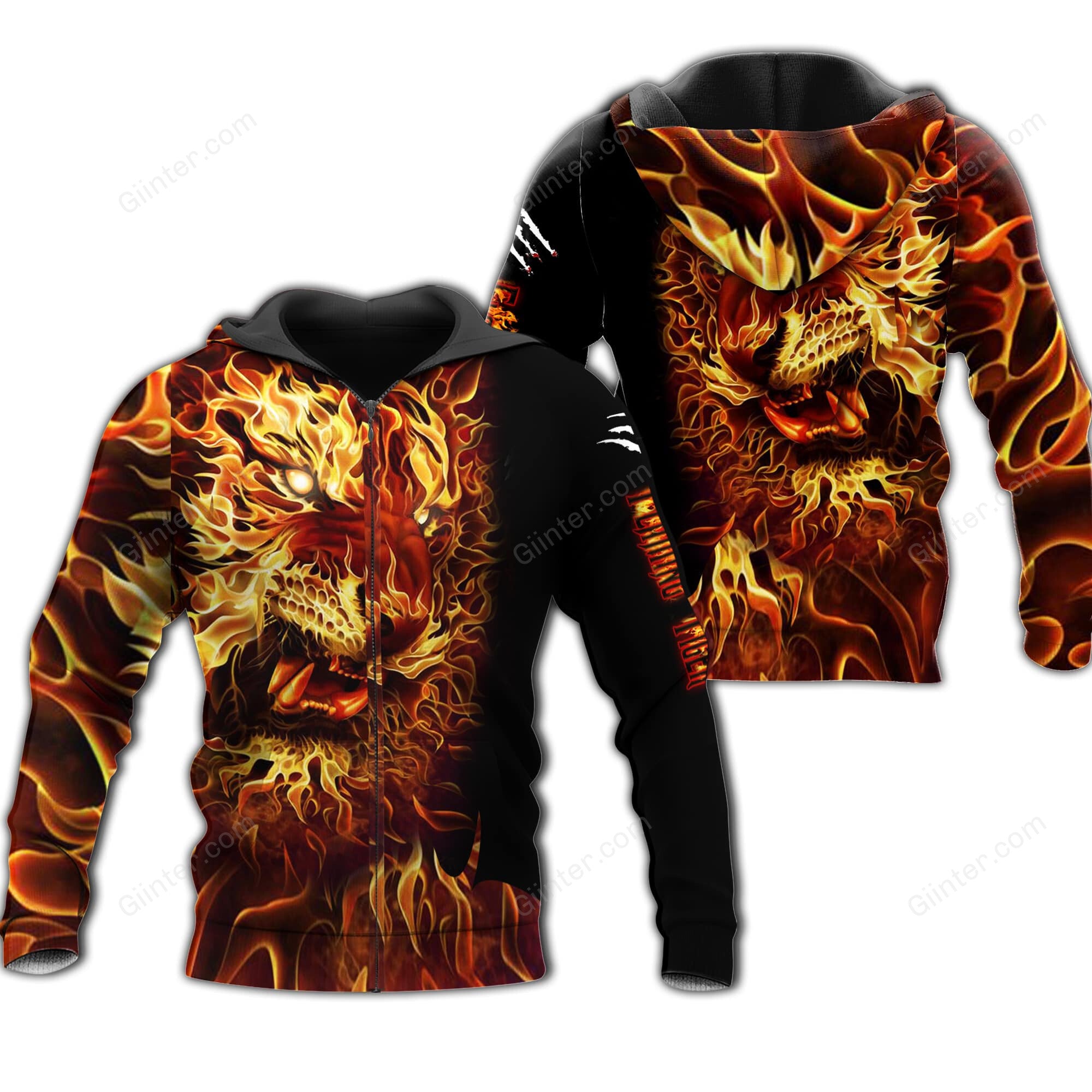 Fire Tiger 3D All Over Printed Shirts For Men And Women 08