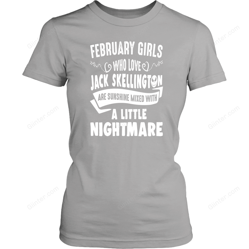 February Girls Who Love Jack Skellington T-Shirt