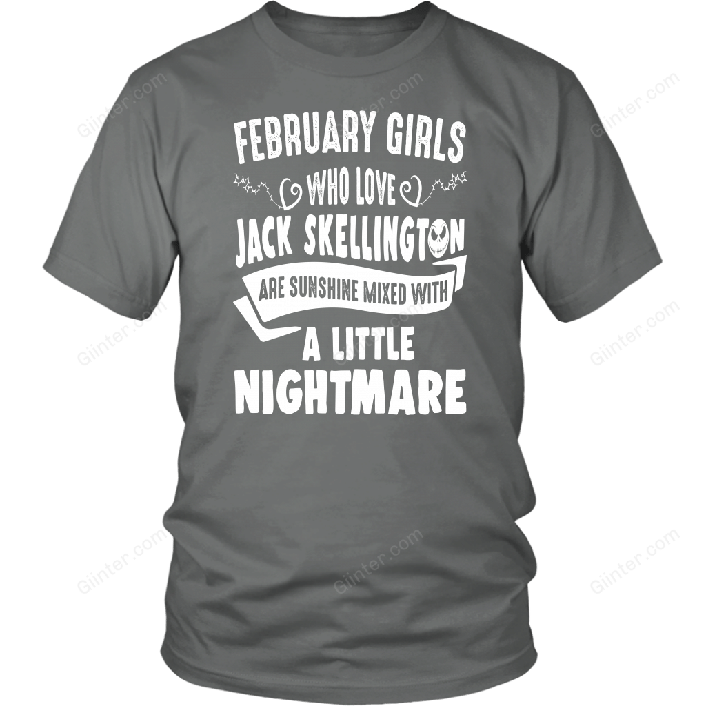 February Girls Who Love Jack Skellington T-Shirt