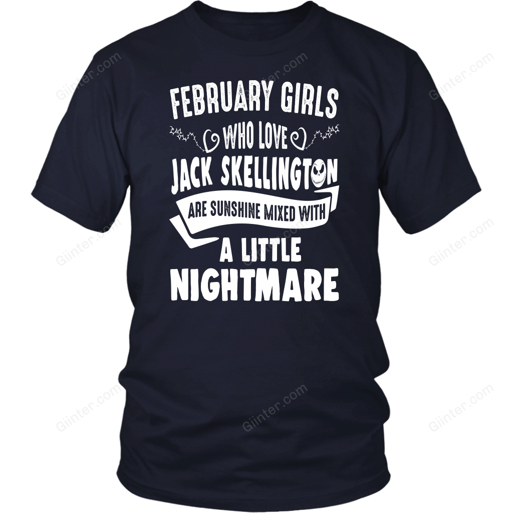 February Girls Who Love Jack Skellington T-Shirt