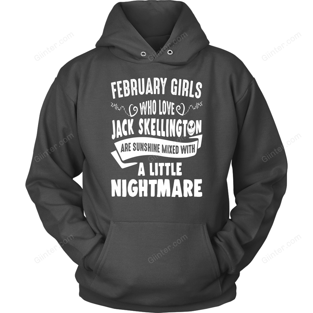 February Girls Who Love Jack Skellington T-Shirt