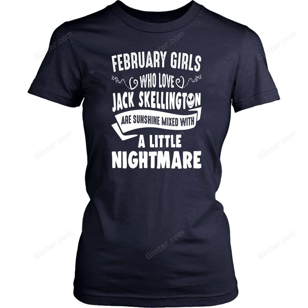February Girls Who Love Jack Skellington T-Shirt