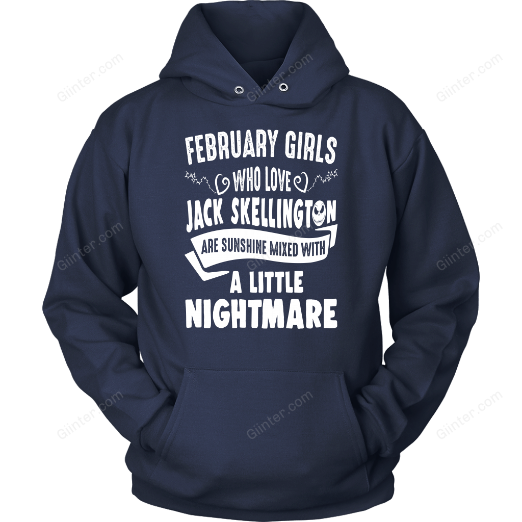 February Girls Who Love Jack Skellington T-Shirt