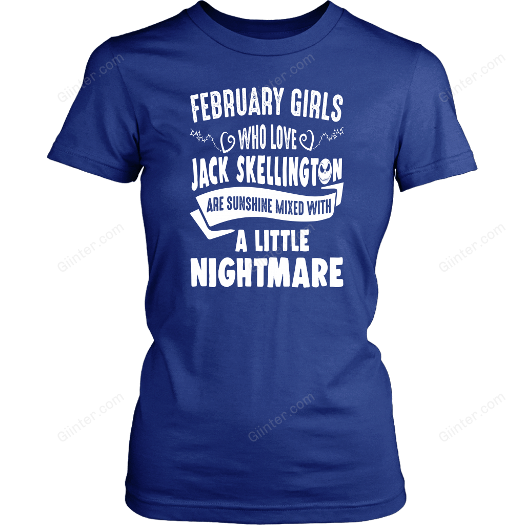 February Girls Who Love Jack Skellington T-Shirt