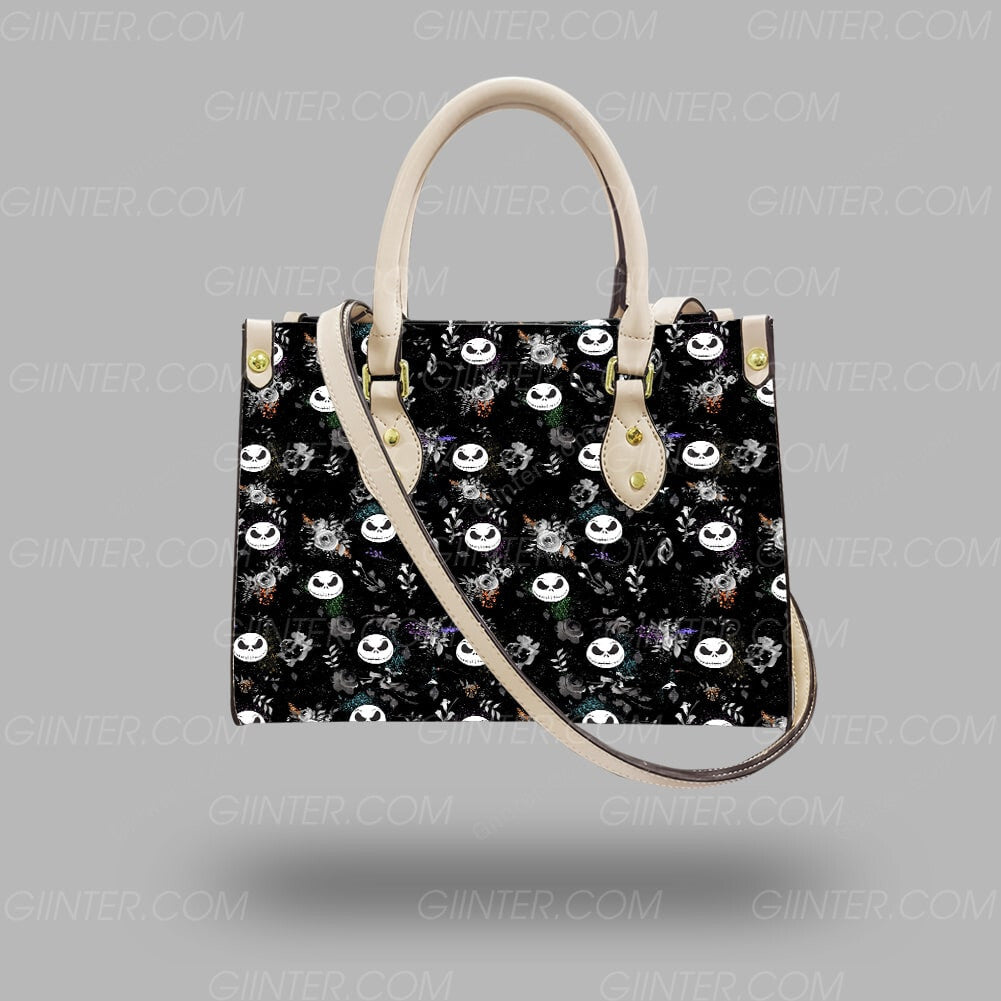 Flowers Jack Skellington Leather Bag GINNBC91627