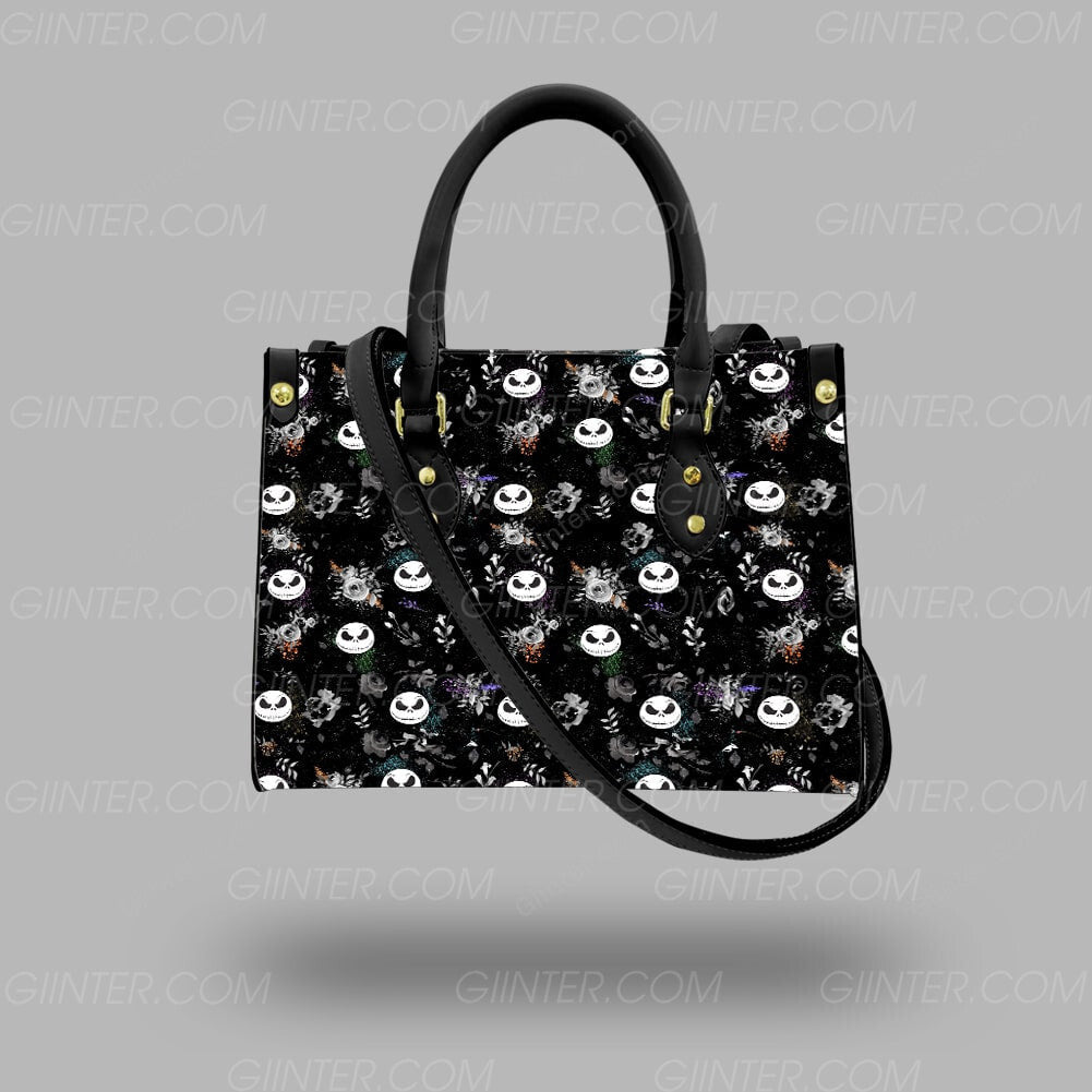 Flowers Jack Skellington Leather Bag GINNBC91627
