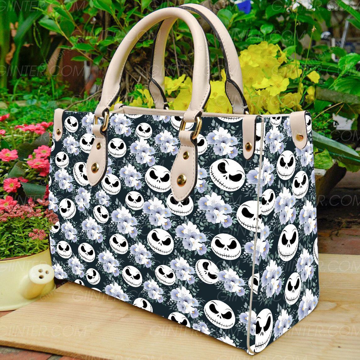 Flowers JS Leather Bag GINNBC66492
