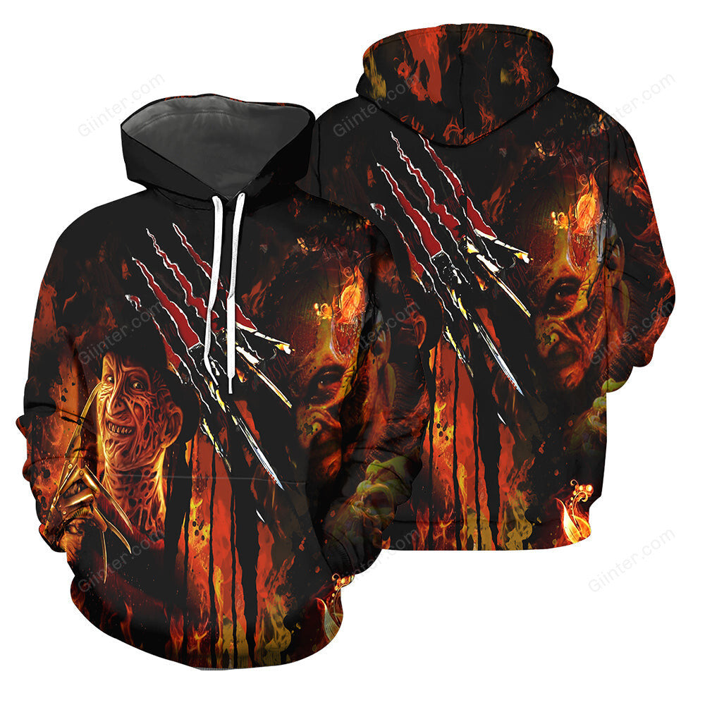 Freddy Krueger 3D All Over Printed Shirts For Men and Women