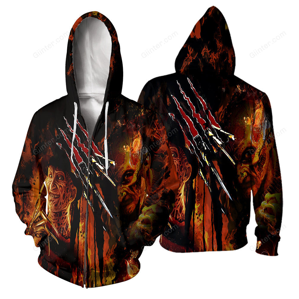 Freddy Krueger 3D All Over Printed Shirts For Men and Women