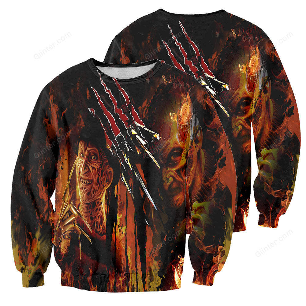 Freddy Krueger 3D All Over Printed Shirts For Men and Women