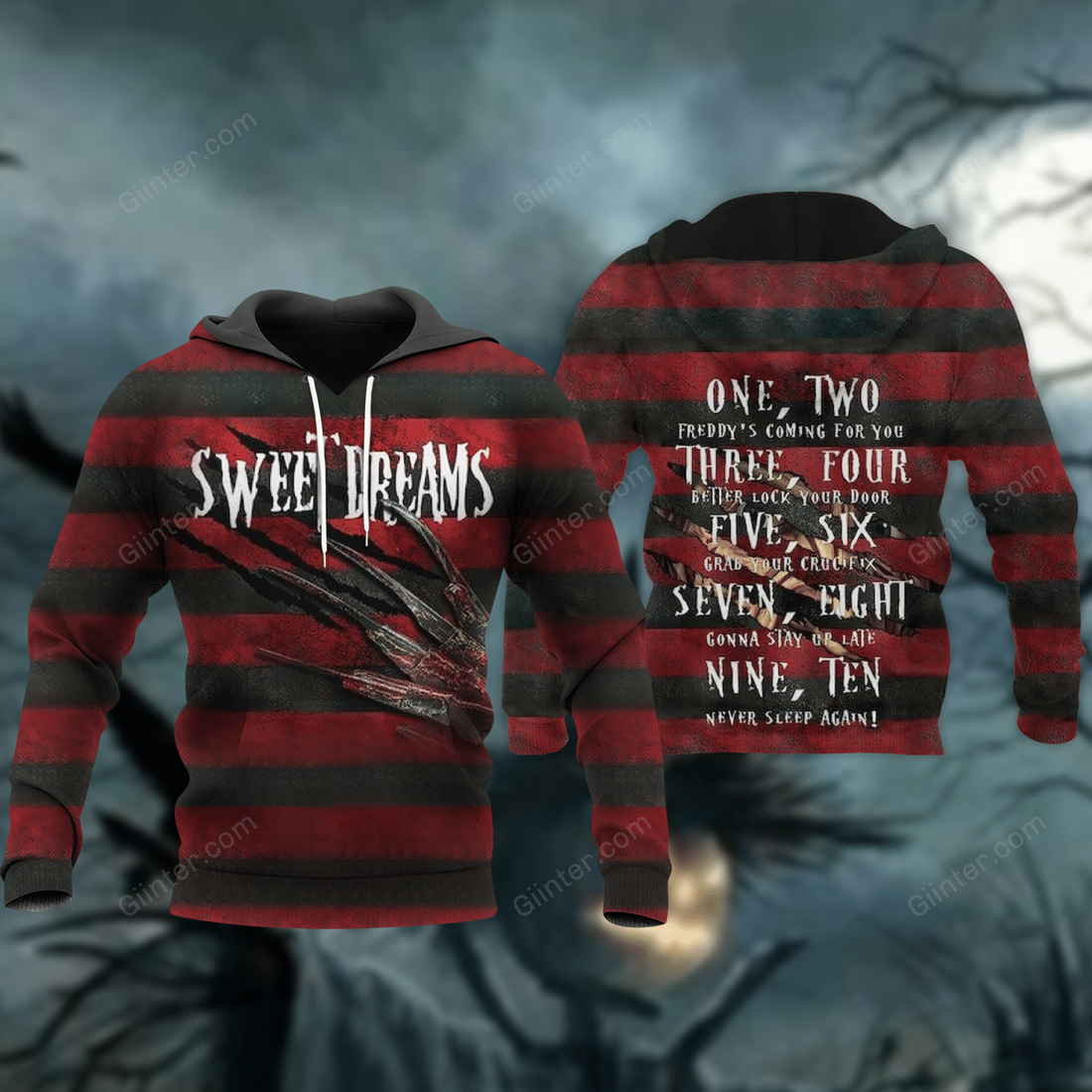 Freddy Krueger Combo Hoodie & Sweatpants GINHR38596