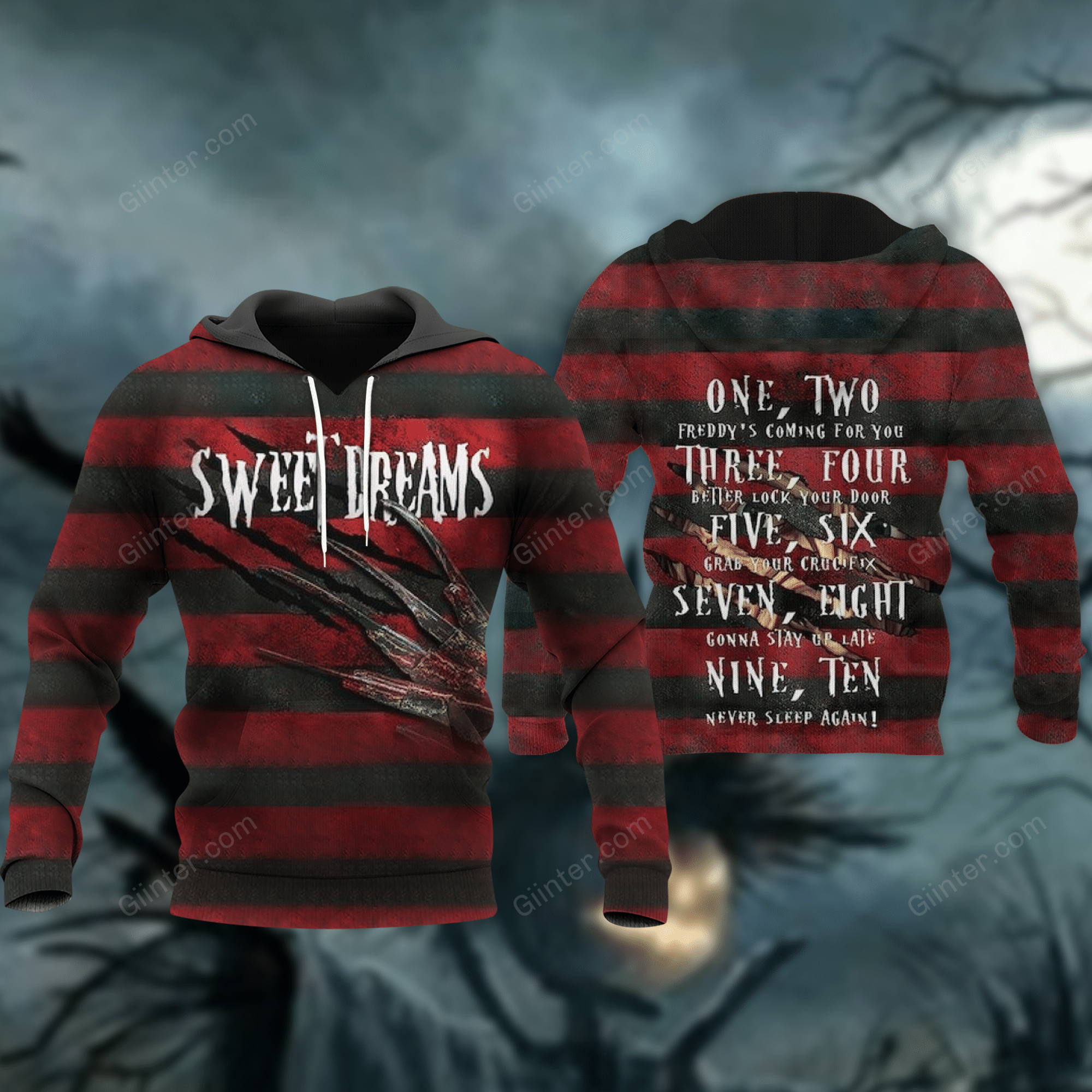 Freddy Krueger Combo Hoodie & Sweatpants GINHR38596
