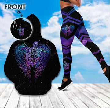 Galaxy Purple Turtle Combo Hoodie & Legging 157
