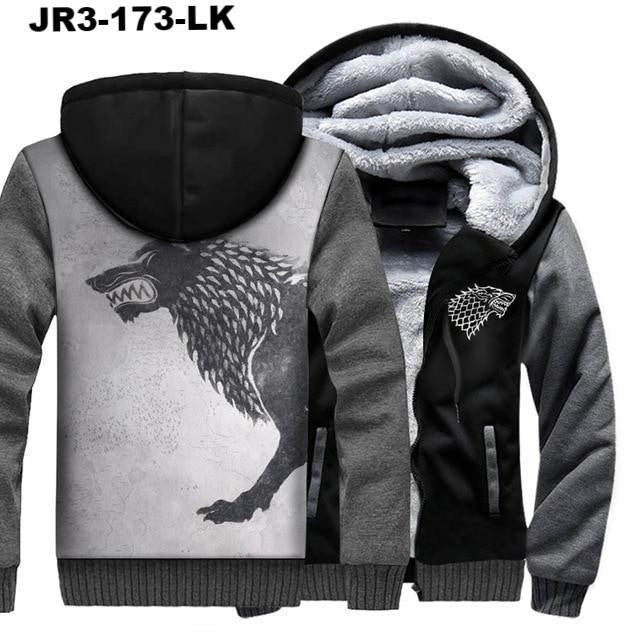 Game Of Thrones Thick Hoodies Men House Stark Winter Is Coming Jackets 2018
