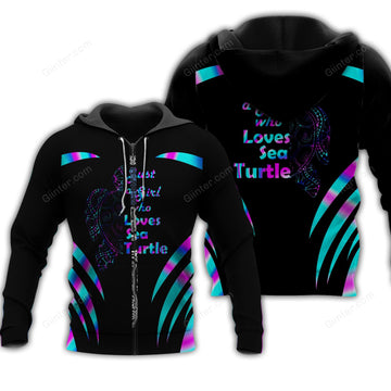 Girl Who Loves Sea Turtle 3D All Over Printed Shirts For Men And Women 05