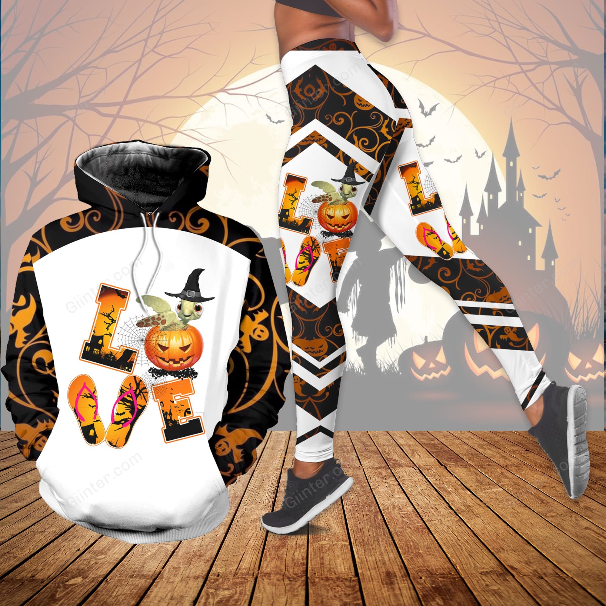 Halloween Love Sea Turtle Combo Hoodie & Legging 105