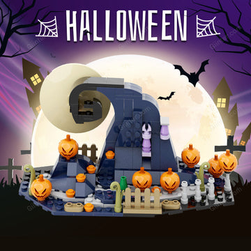 Halloween Pumpkin Witch Nightmare Before Christmas Building Block Set