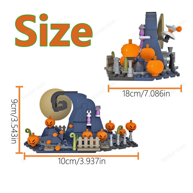 Halloween Pumpkin Witch Nightmare Before Christmas Building Block Set