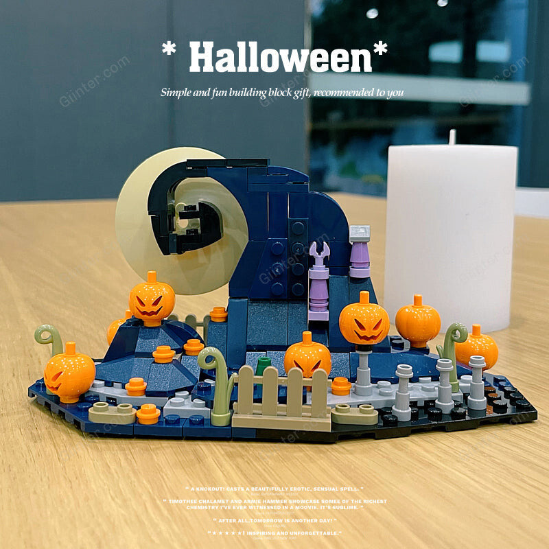 Halloween Pumpkin Witch Nightmare Before Christmas Building Block Set