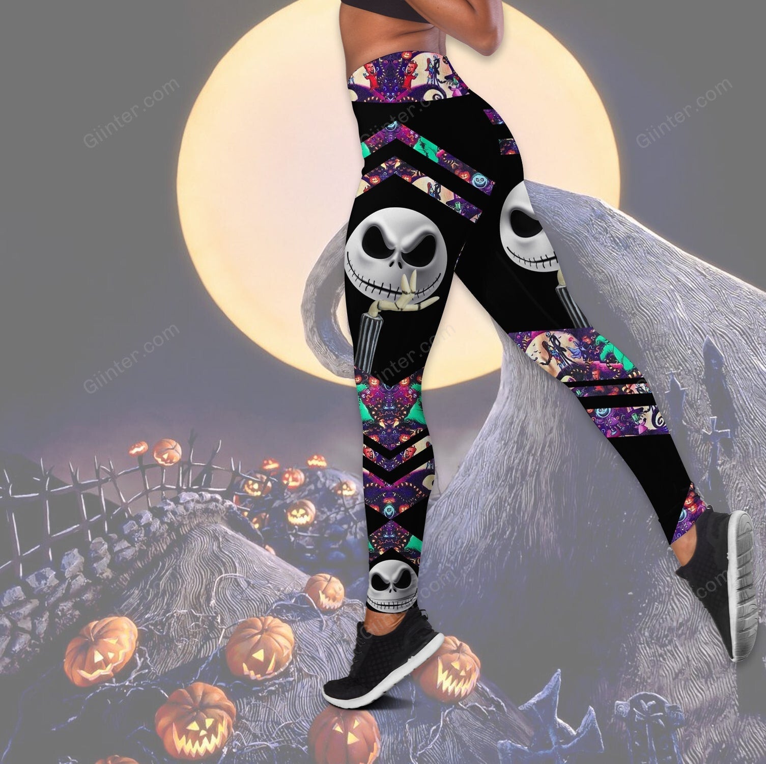 Hello Darkness My Old Friend Jack Skellington Combo Hoodie & Legging GINNBC81481